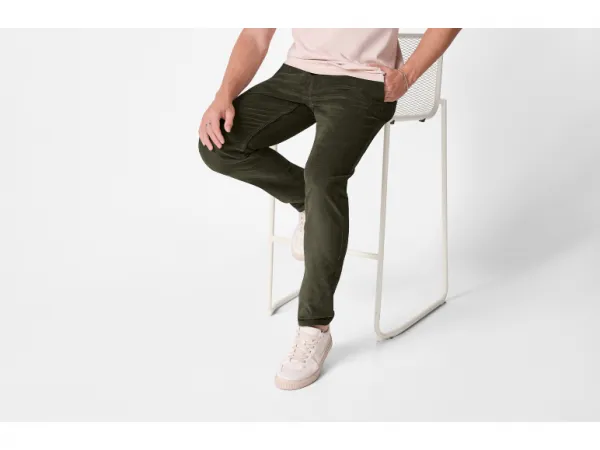 esmara Men Pánske menčestrové nohavice (zelená, XL (56/58))