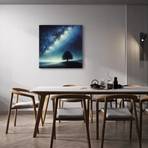 Obraz osamelý strom života a galaxia