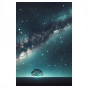 Obraz strom života a galaxia