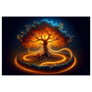 Obraz magický strom života v žiare