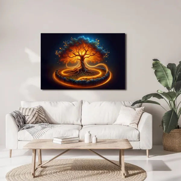 Obraz magický strom života v žiare