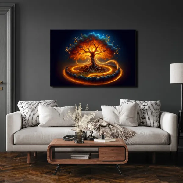 Obraz magický strom života v žiare