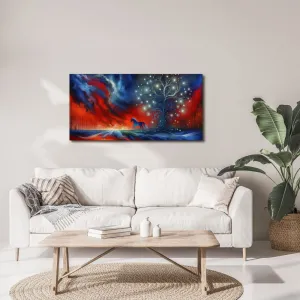 Obraz magický strom života s koňom