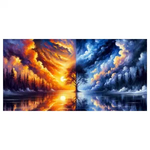 Obraz magický strom života v krajine