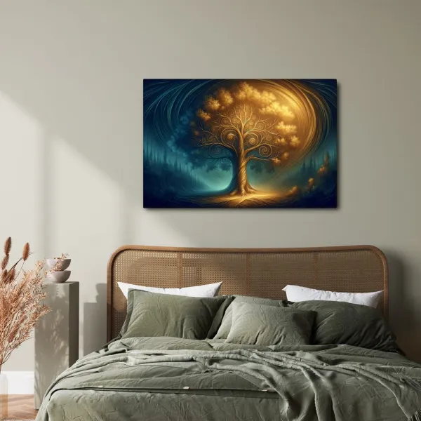 Obraz magický strom života v noci