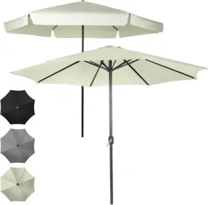 MIADOMODO slnečník s kľučkou 250 cm, krémový