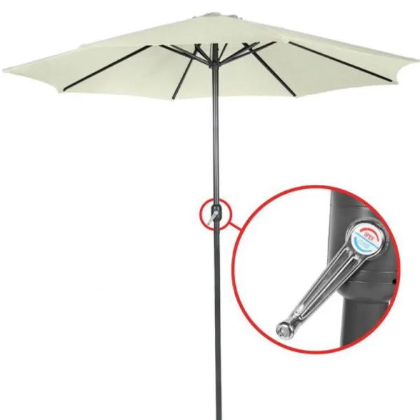 MIADOMODO slnečník s kľučkou 250 cm, krémový