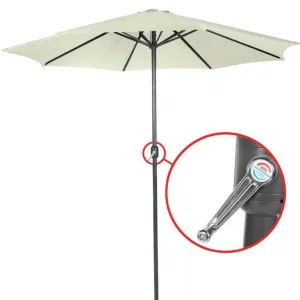 MIADOMODO slnečník s kľučkou 250 cm, krémový
