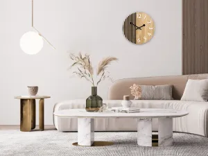 ModernClock Dřevěné nástěnné hodiny Londyn 33 cm bílé/černé