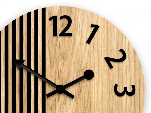 ModernClock Dřevěné nástěnné hodiny Londyn 33 cm hnědé/černé