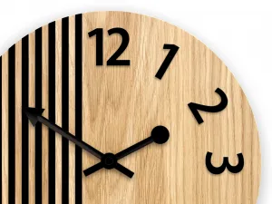ModernClock Dřevěné nástěnné hodiny Londyn 33 cm hnědé/černé