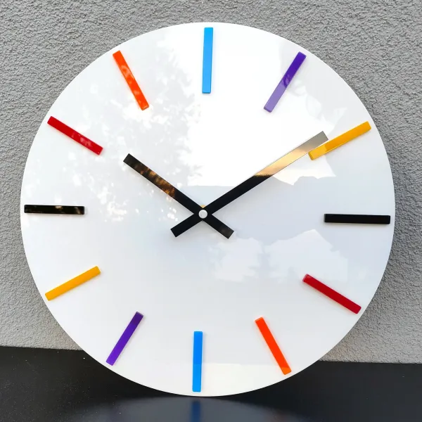 ModernClock Nástenné hodiny Colorfull 32 cm biele/farebné