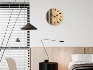 ModernClock Dřevěné nástěnné hodiny Londyn 33 cm hnědé/černé