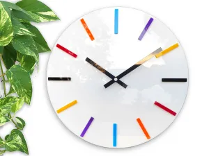 ModernClock Nástenné hodiny Colorfull 32 cm biele/farebné