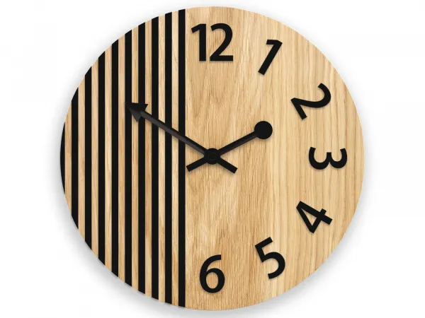 ModernClock Dřevěné nástěnné hodiny Londyn 33 cm hnědé/černé