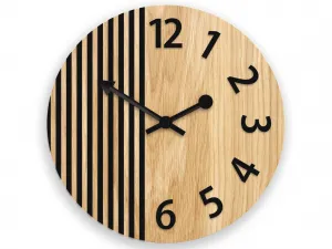 ModernClock Dřevěné nástěnné hodiny Londyn 33 cm hnědé/černé