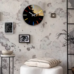 ModernClock Nástenné hodiny Colorfull 32 cm čierne/farebné
