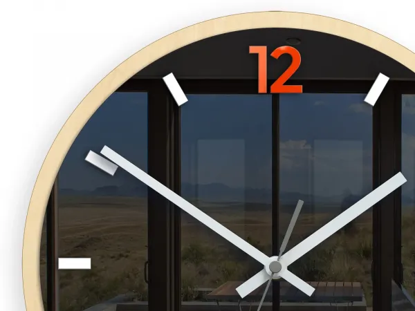 ModernClock Nástenné hodiny Grafit 30 cm oranžové/čierne