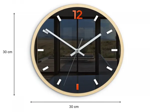ModernClock Nástenné hodiny Grafit 30 cm oranžové/čierne
