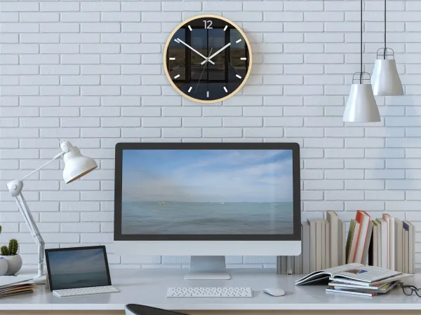 ModernClock Nástěnné hodiny Grafit 30 cm šedé/černé