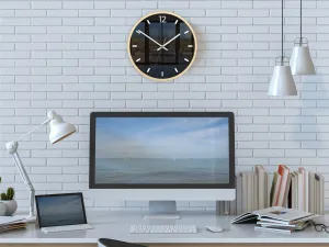 ModernClock Nástěnné hodiny Grafit 30 cm šedé/černé