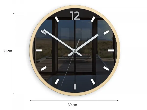 ModernClock Nástěnné hodiny Grafit 30 cm šedé/černé