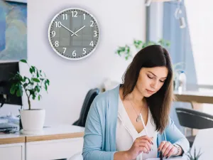 ModernClock Nástenné hodiny Louis 30 cm šedé