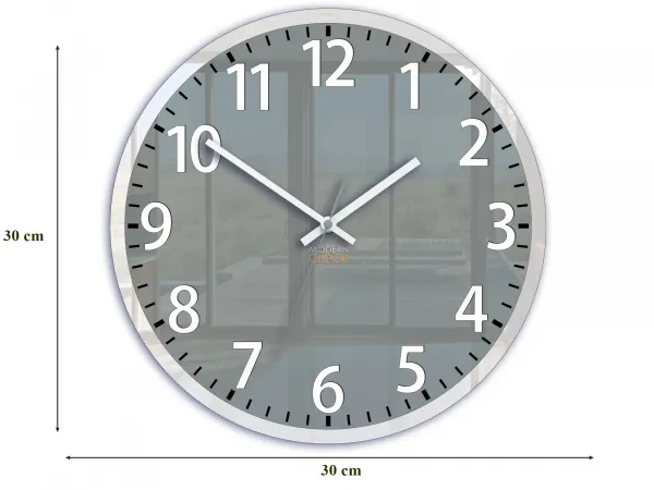 ModernClock Nástenné hodiny Louis 30 cm šedé