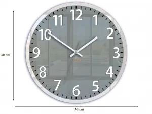 ModernClock Nástenné hodiny Louis 30 cm šedé