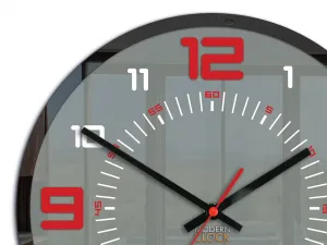 ModernClock Nástenné hodiny Orion 30 cm červené/šedé