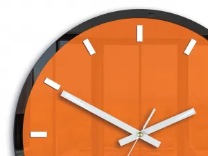 ModernClock Nástenné hodiny Rolo 30 cm oranžové