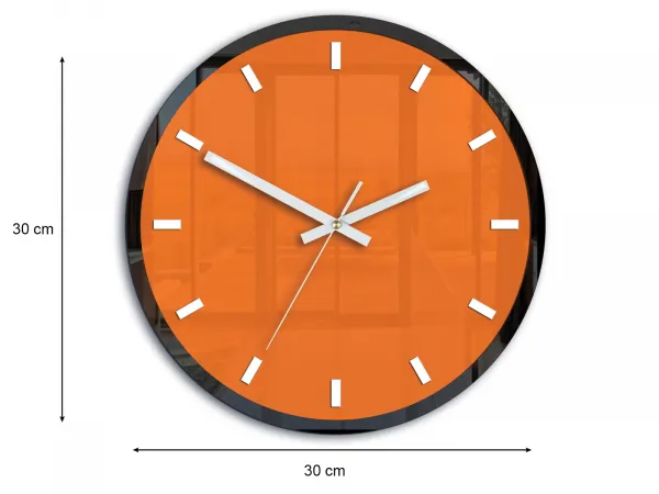 ModernClock Nástenné hodiny Rolo 30 cm oranžové