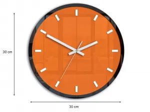 ModernClock Nástenné hodiny Rolo 30 cm oranžové
