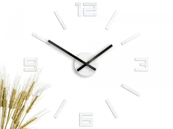 ModernClock Nástenné samolepiace hodiny arabské 50 cm biele