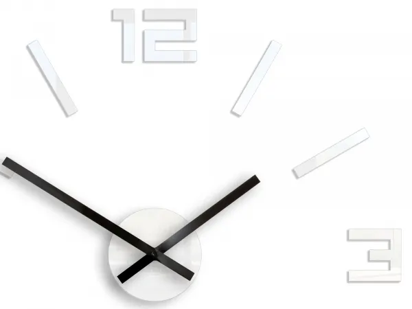 ModernClock Nástenné samolepiace hodiny arabské 50 cm biele