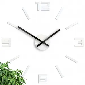 ModernClock Nástenné samolepiace hodiny arabské 50 cm biele