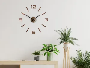 ModernClock Nástenné samolepiace hodiny Arabské 50 cm medené
