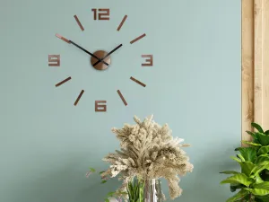 ModernClock Nástenné samolepiace hodiny Arabské 50 cm medené