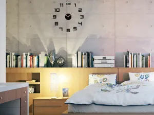 ModernClock Nástenné samolepiace hodiny digitálne 50 cm čierne