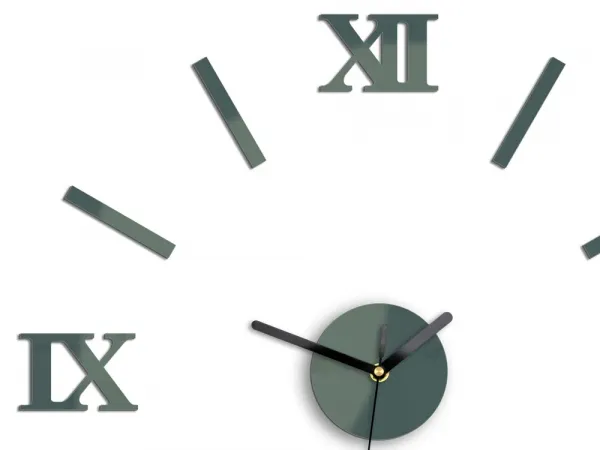 ModernClock Nástěnné samolepící hodiny Numero 49 cm šedé