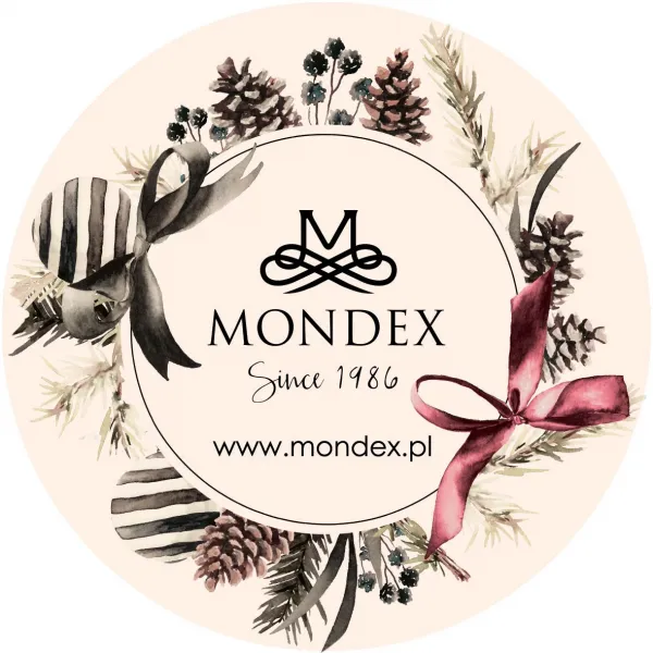 Mondex Súprava 16 ks vianočných gulí Luca strieborná