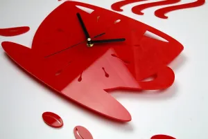 ModernClock Nástenné hodiny Coffe 33 cm červené