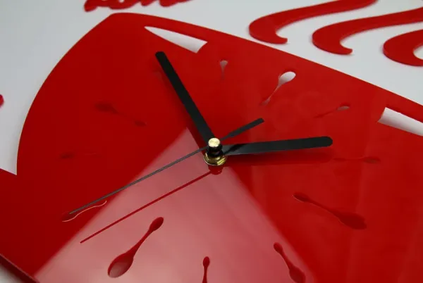 ModernClock Nástenné hodiny Coffe 33 cm červené
