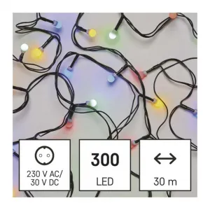 EMOS Vánoční LED světelný řetěz s časovačem Esme 3000 cm vícebarevný