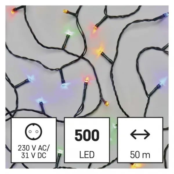 EMOS Vánoční LED světelný řetěz s časovačem Spirit 5000 cm vícebarevný