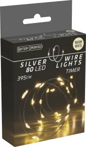 Mondex Svetelná LED reťaz Jared 90 cm teplá biela