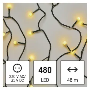 EMOS Vánoční LED světelný řetěz s časovačem Esme 4800 cm teplý bílý