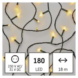 EMOS Vánoční LED světelný řetěz s časovačem Spirit 1800 cm teplý bílý