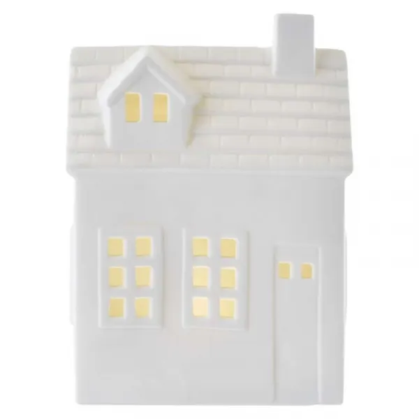 EMOS Vánoční světelná LED dekorace House 18 cm bílá