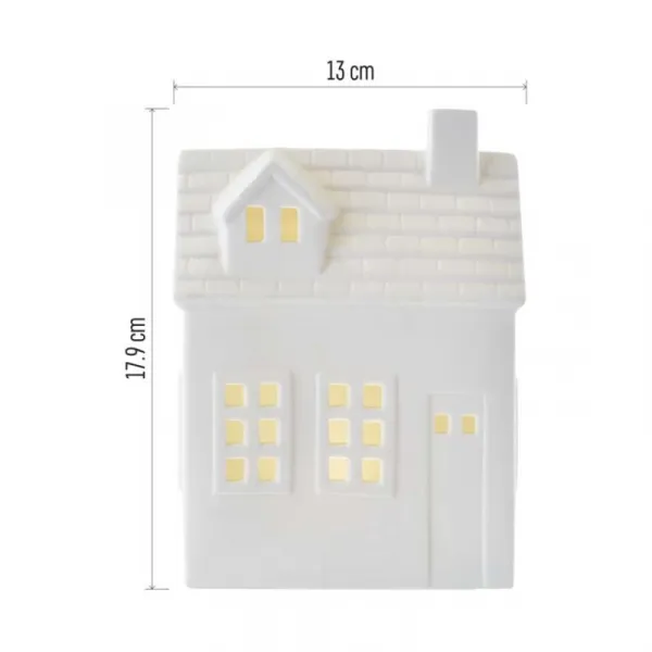 EMOS Vánoční světelná LED dekorace House 18 cm bílá